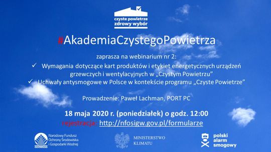 Akademia Czystego Powietrza - bezpłatne webinarium