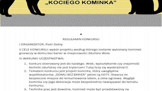 Konkurs na projekt  KOCIEGO KOMINKA w  DOMU BEZ BARIER