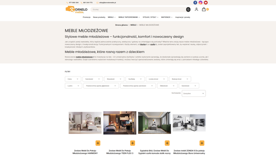 Meble młodzieżowe nowoczesne - Kornelo Meble