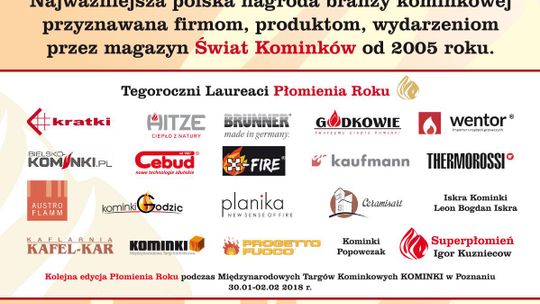 Reklama Płomienia Roku i "Świata Kominków" w rosyjskiej gazecie