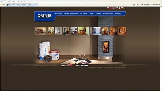 Strona internetowa firmy Ortner dostępna w języku polskim