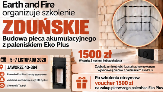 Szkolenie zduńskie w Jaworzu. Budowa pieca akumulacyjnego z paleniskiem Eko Plus