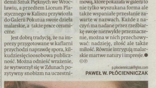 Wernisaż Marii Grzybek w Galerii Pokutua w Kaflarni Zduny