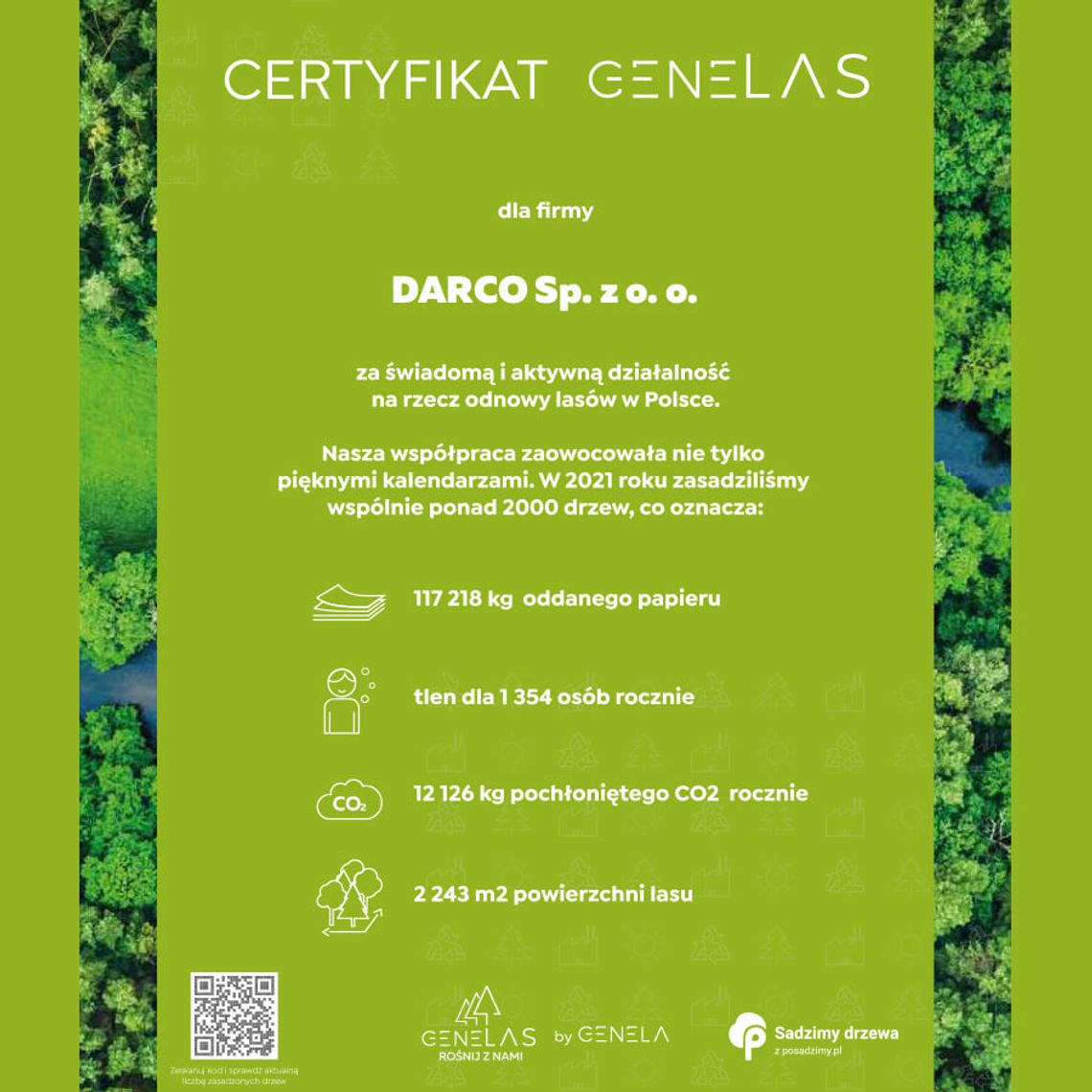 Certyfikat GeneLAS dla firmy Darco