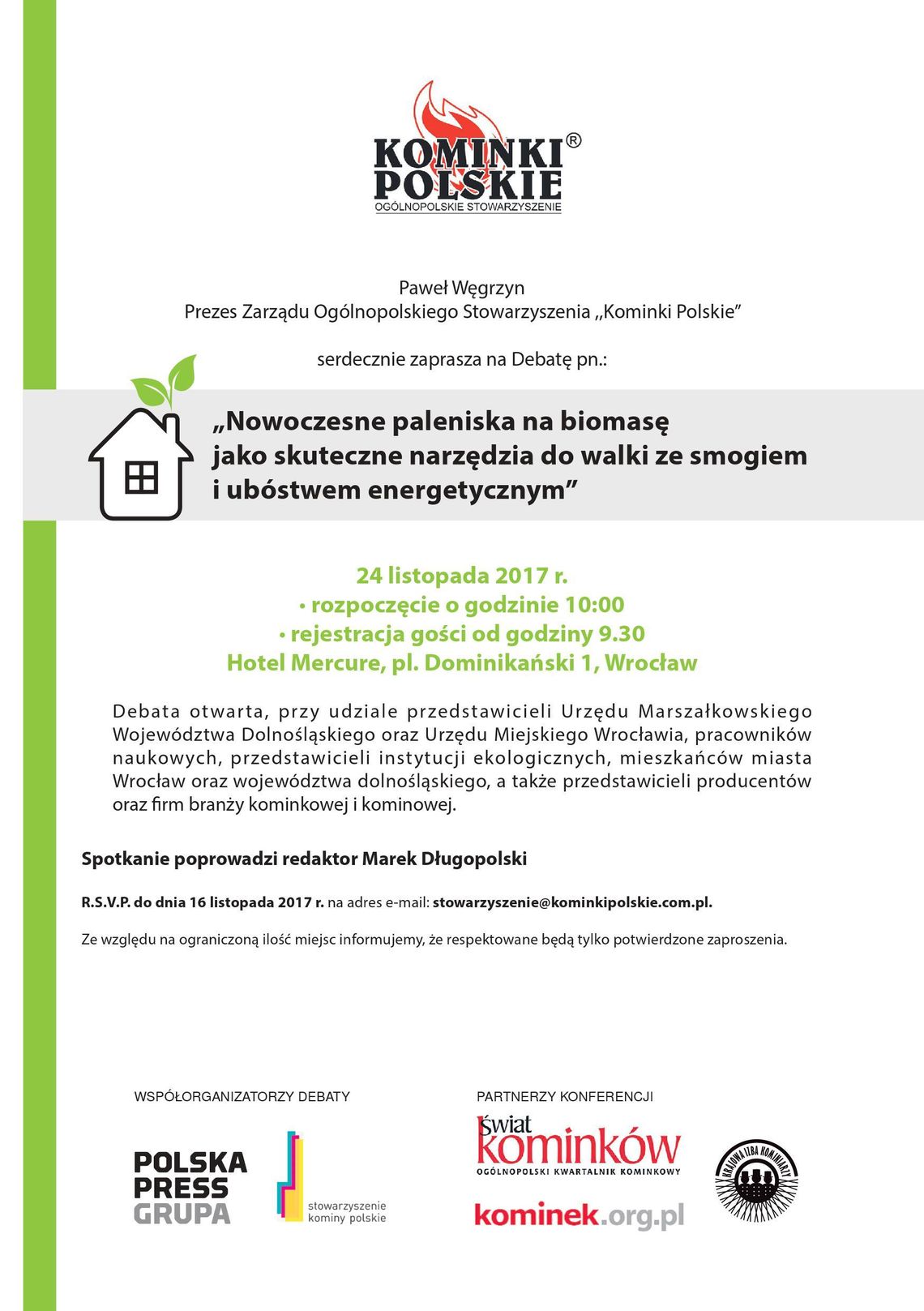 Debata „Nowoczesne paleniska na biomasę jako skuteczne narzędzia do walki ze smogiem i ubóstwem energetycznym”