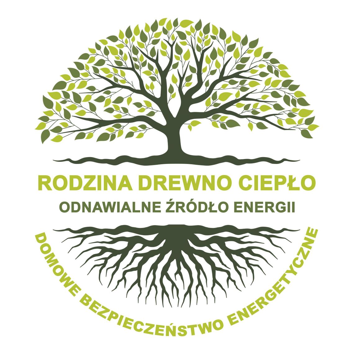 Drewno odnawialne źródło energii - logo