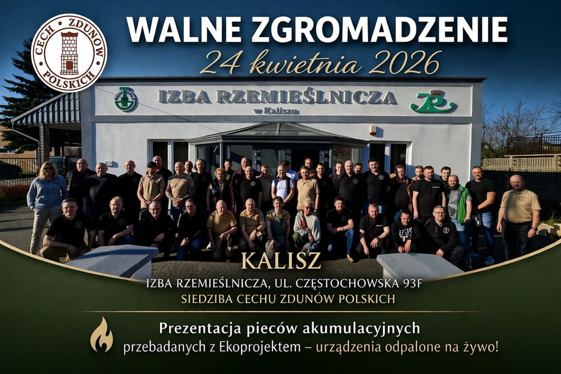 Gala Cechu Zdunów Polskich już 24 kwietnia w Kaliszu Gala Cechu Zdunów Polskich już 24 kwietnia w Kaliszu