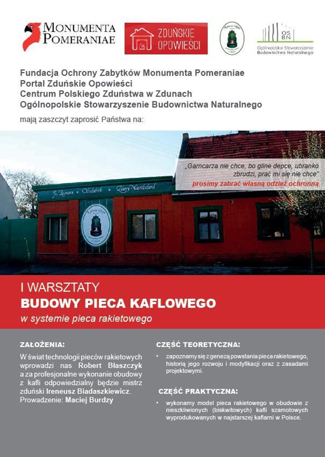 I warsztaty budowy pieca kaflowego w systemie pieca rakietowego