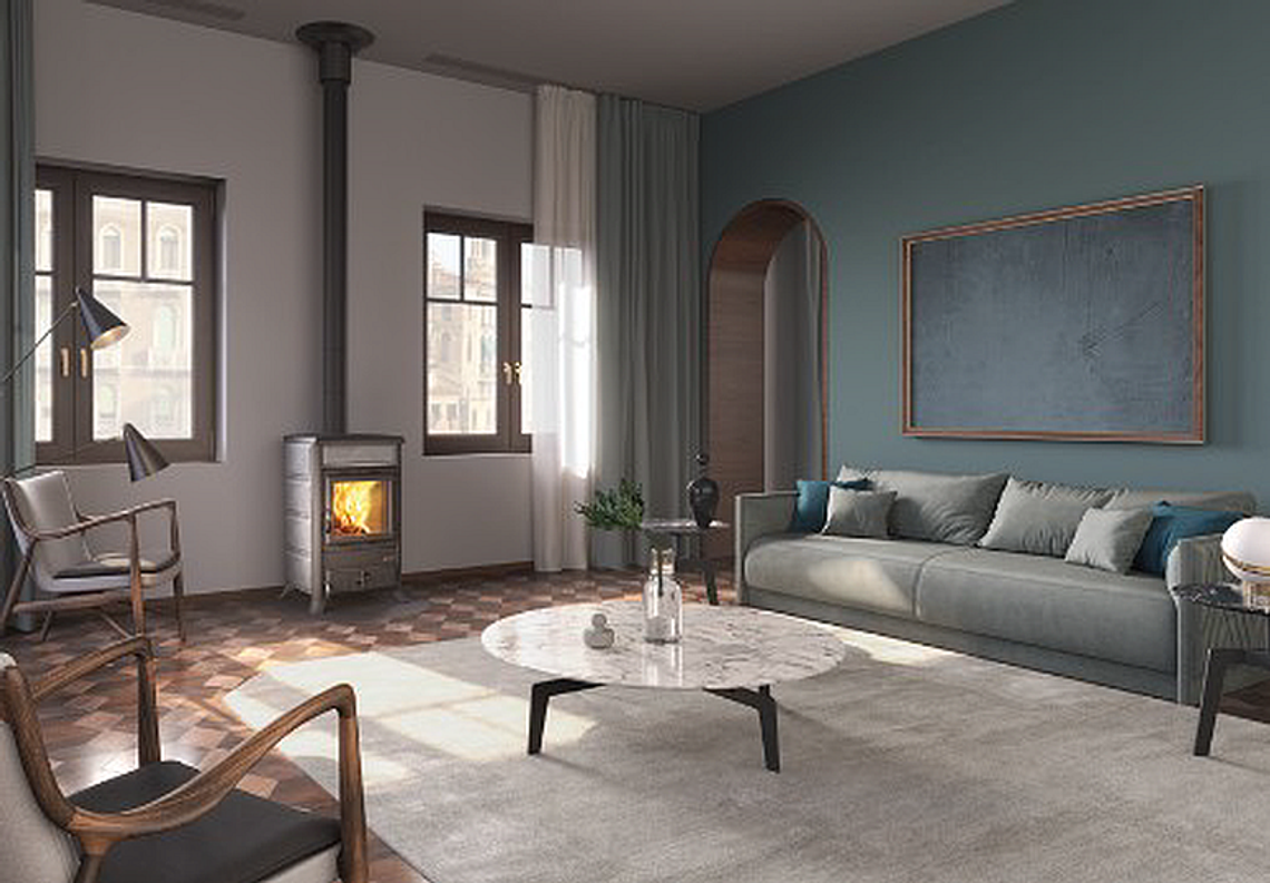 La Nordica-Extraflame: piece na drewno od 1968 roku piec-wolnostojacy-na-drewno-rossella r1-la nordica