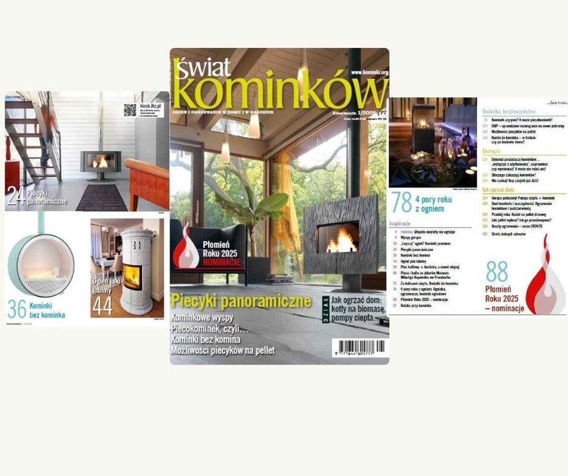 Magazyn Świat Kominków nr 1/2025 - poznajcie tematykę numeru