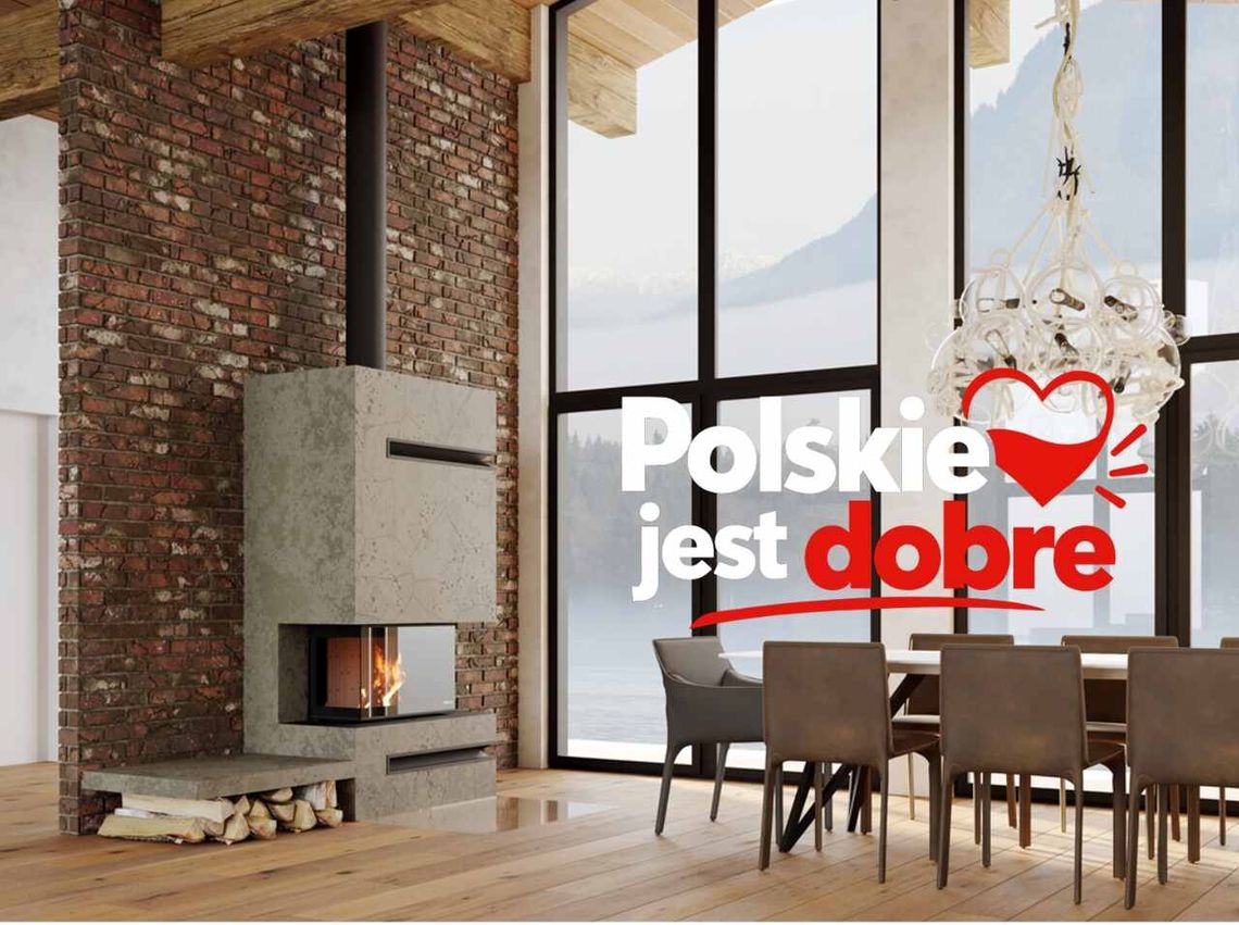 trójstronny kominek na drewno polski Defro Home