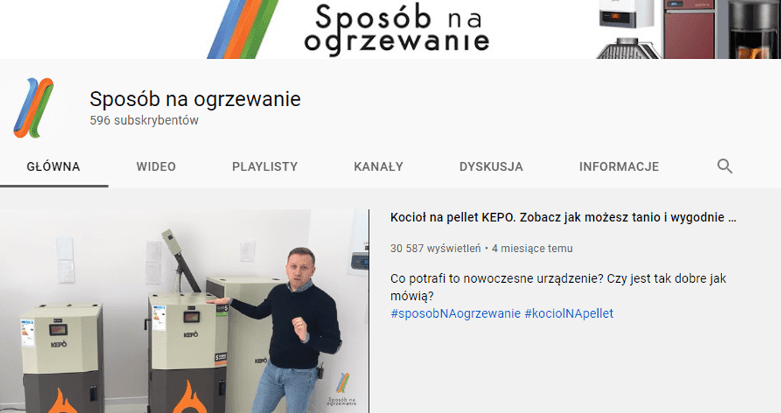 Sposób na ogrzewanie - kanał firmy Wentor na YouTube