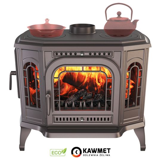 Kawmet P7 CookTop żeliwny piecyk z możliwością ogrzewania i gotowania.