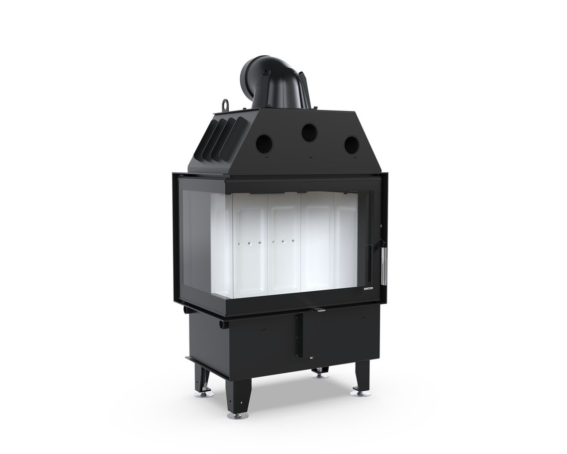 DEFRO HOME INTRA SM BL OPTI-  nowoczesny narożny wkład kominkowy o mocy 6 kW