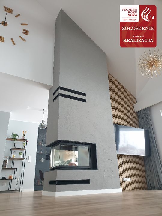kominek szary, KOMINEK I BETON