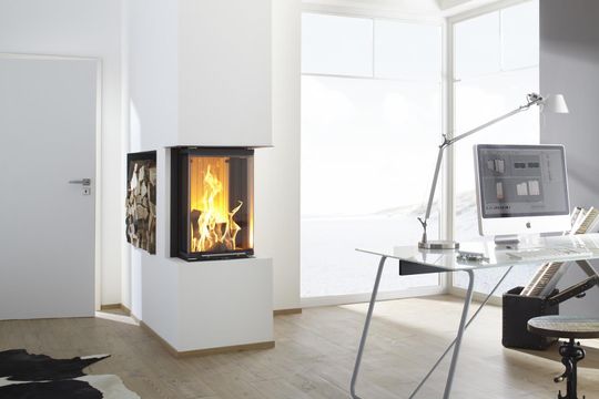 Wąski kominek Brunner mdoel Panorama Kamin