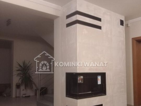 Jasny kominek narożny