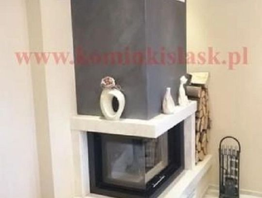 Kominek z narożną szybą