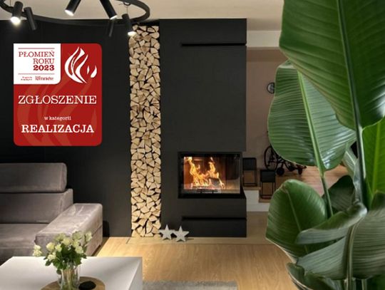 Kominek z wnęką na drewno