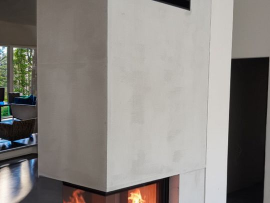 Realizacja kominka  3-szybowego INTRA SM C