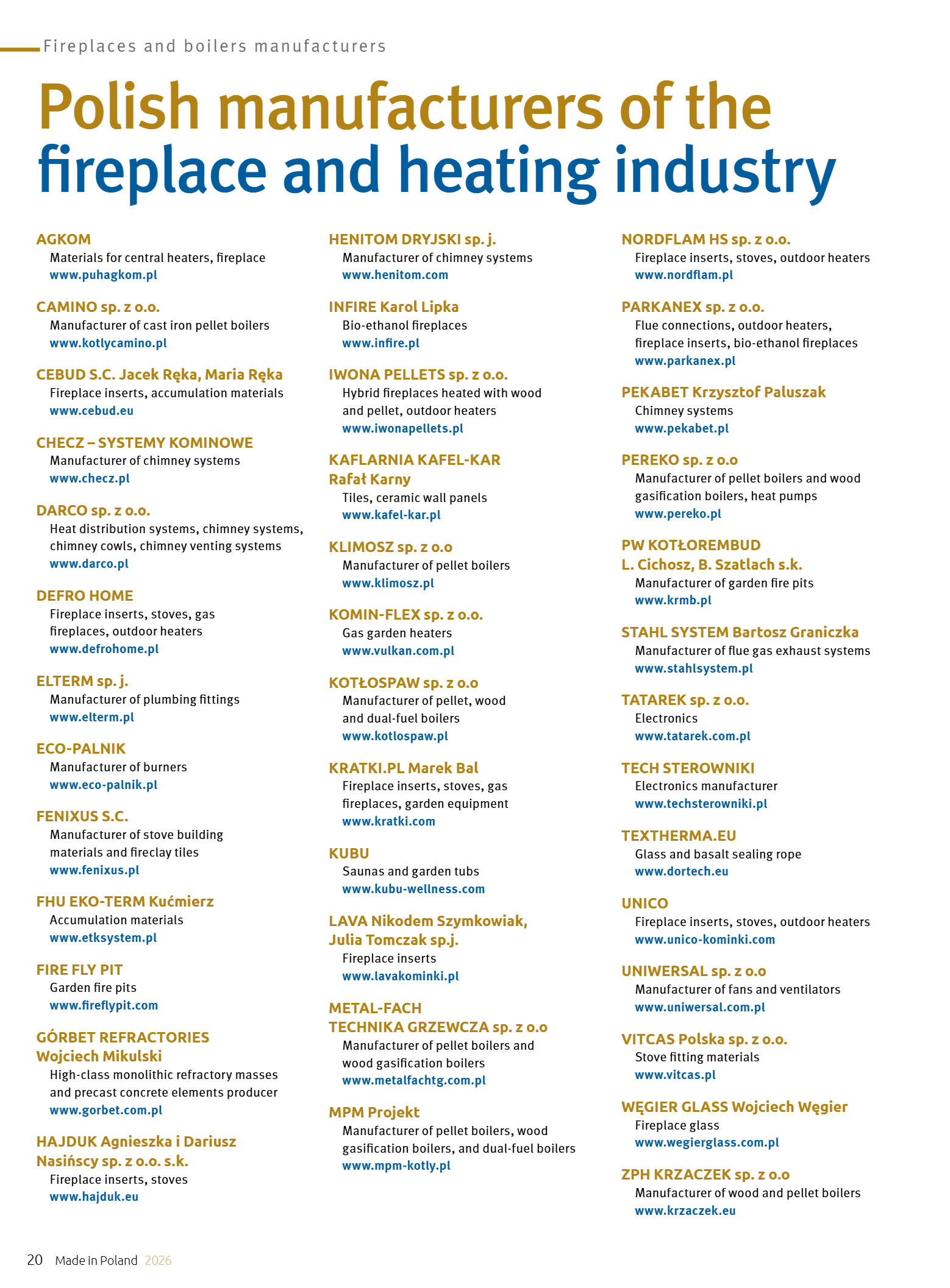 Made in Poland 2026 -Fireplaces, stoves, biomass b - strona 22