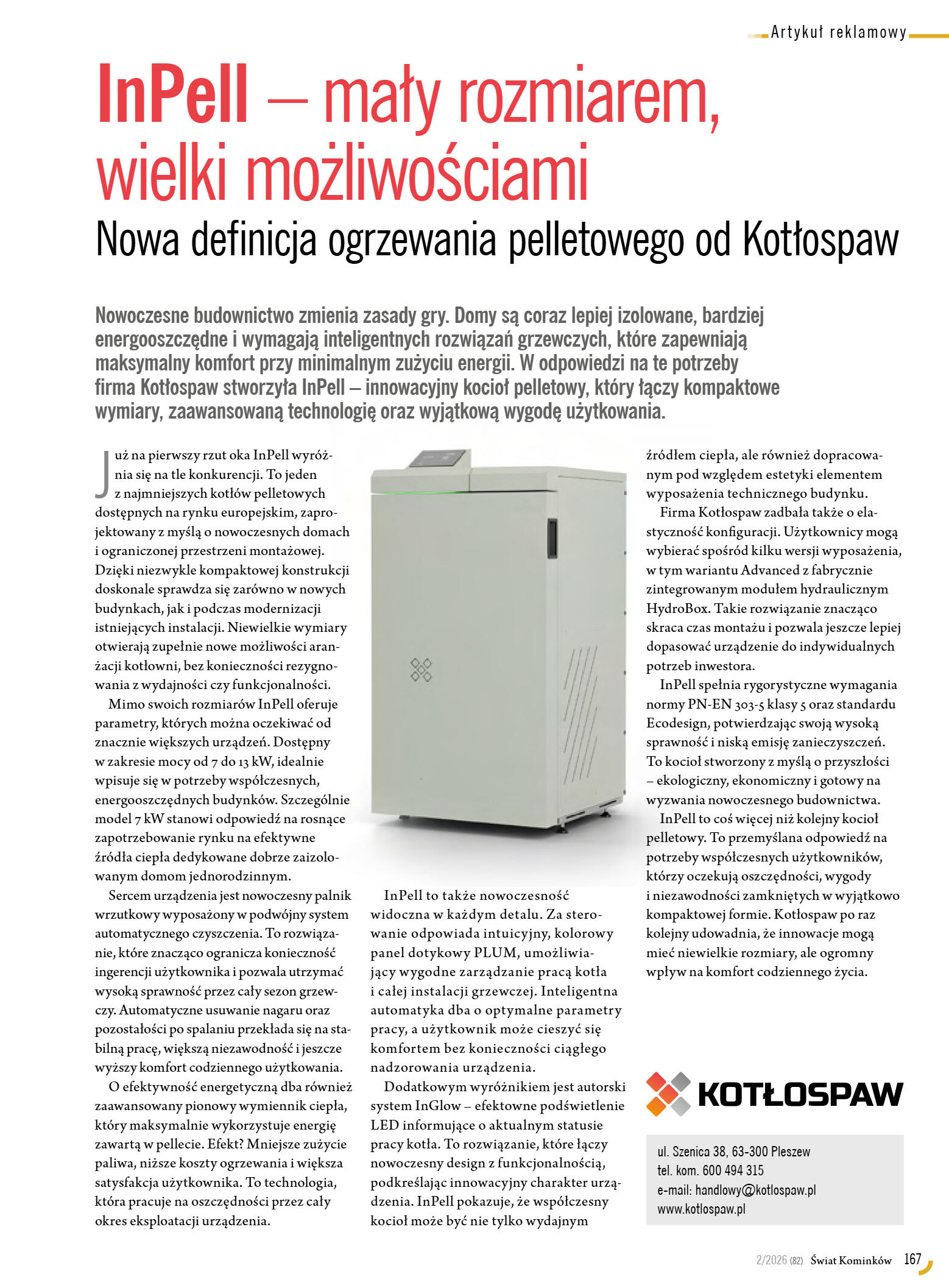 Świat Kominków 2/2026 (82) - przeglądaj bezpłatnie - strona 169