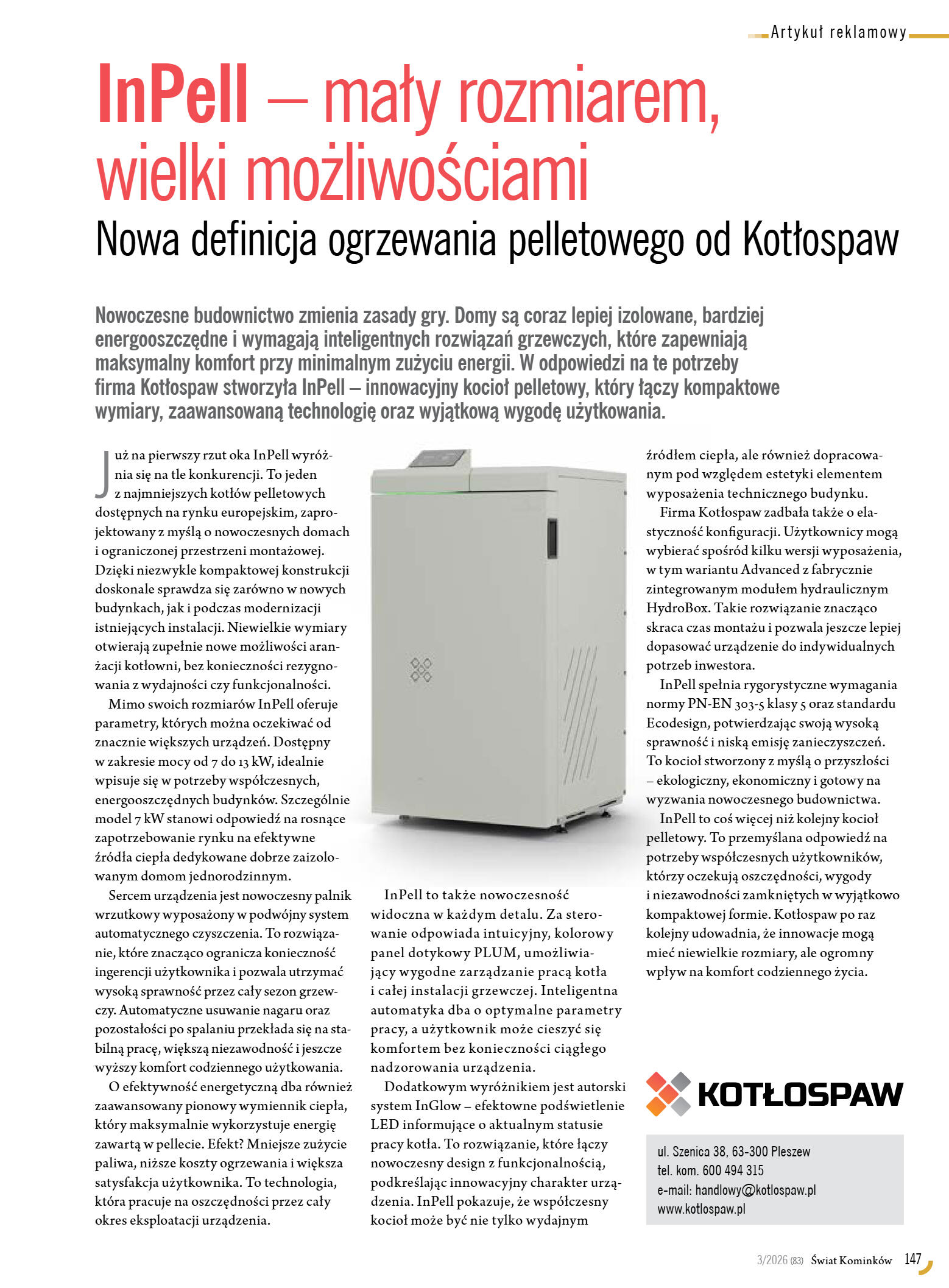 Świat Kominków 3/2026 (83) - przeglądaj bezpłatnie - strona 149
