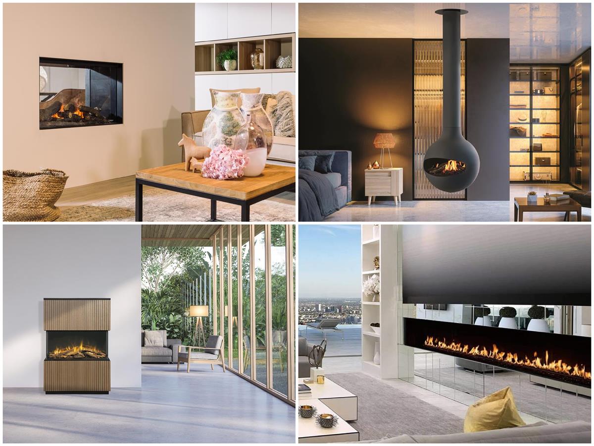 podwieszany kominek elektryczny, wolnostojący ko minek elektryczny. 