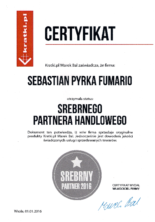 Certyfikat Fumario