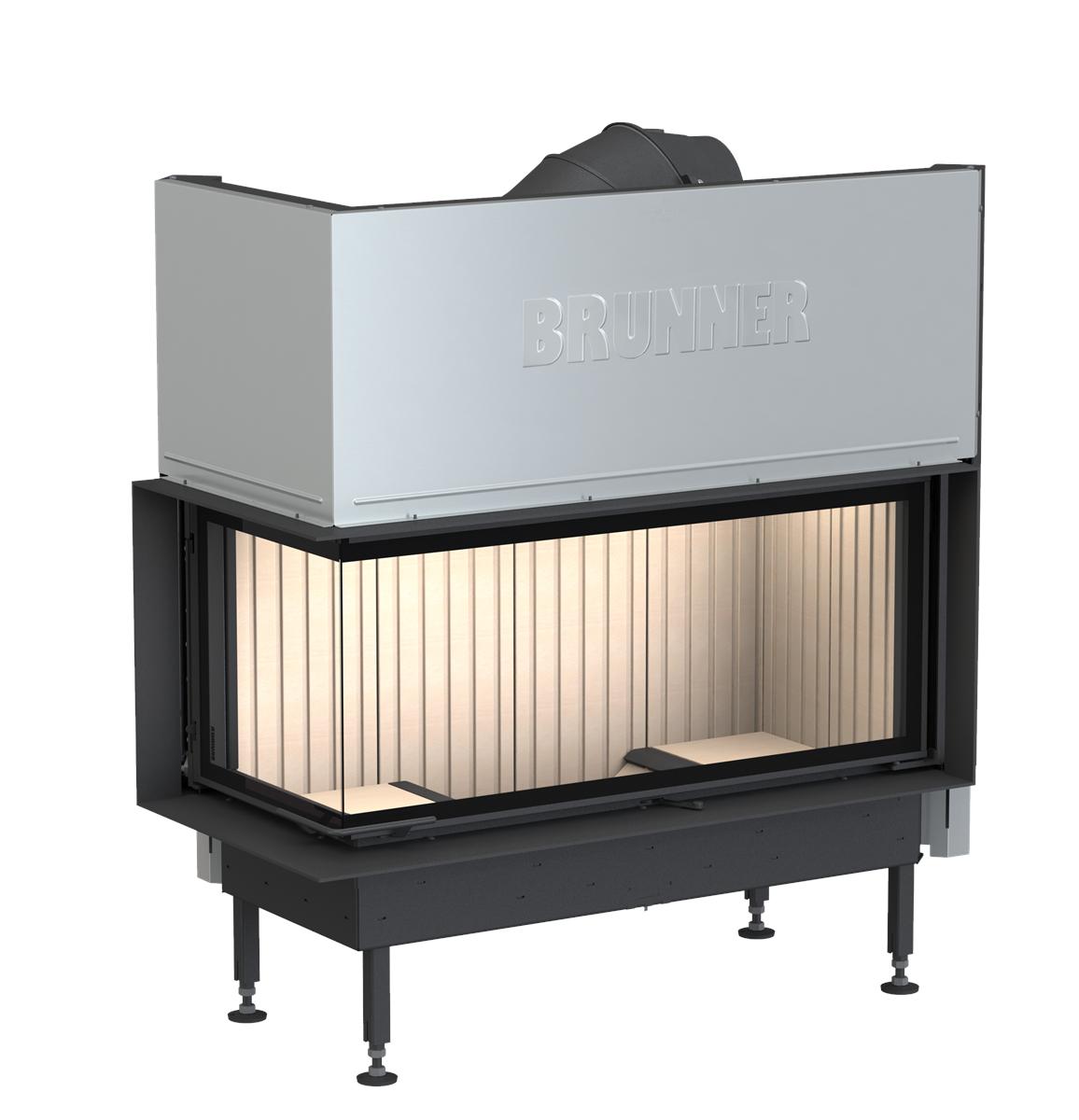 narożny wkład kominkowy Brunner model BKH 5.0 Eck 42-98-42