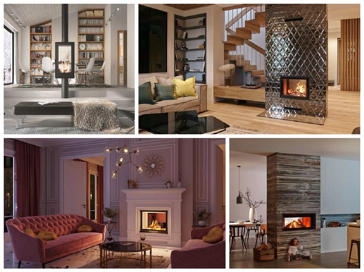 kominek tunelowy aranżacja salonu