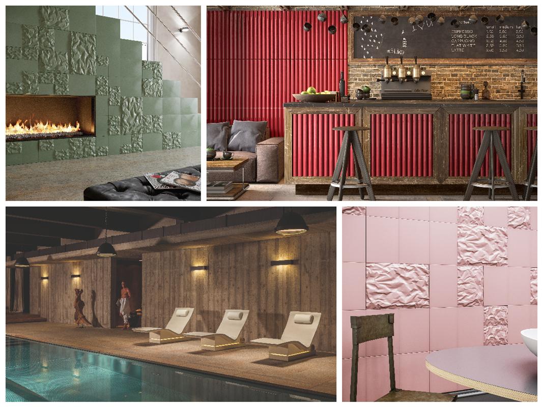 ceramika ścienna kolorowa aranżacje