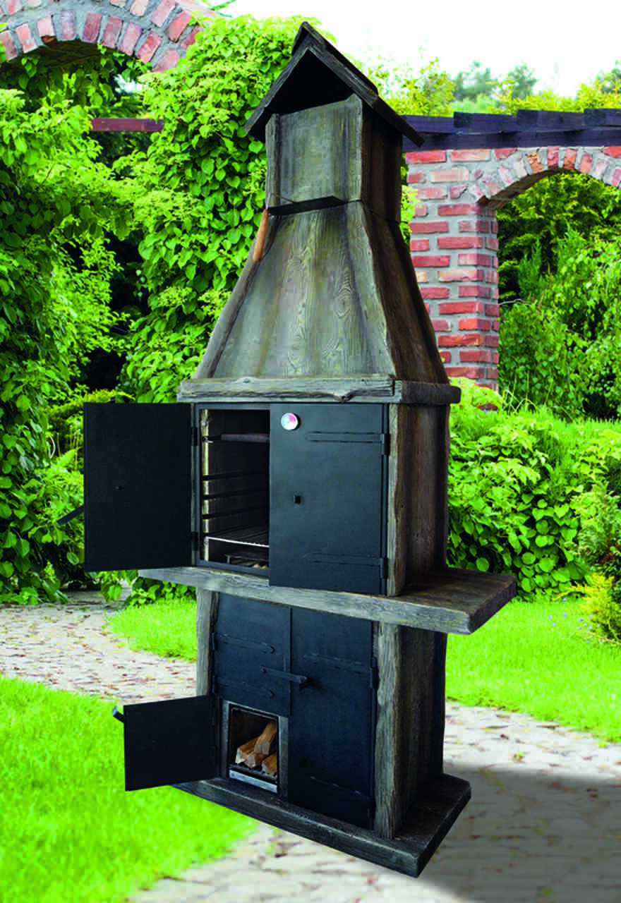 wędzarnia ogrodowa z drewna