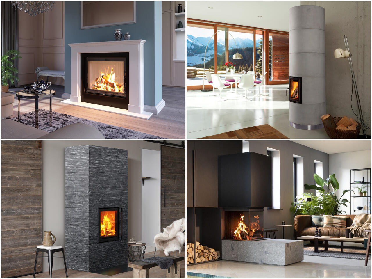 kominek w zestawie, kominek modułowy