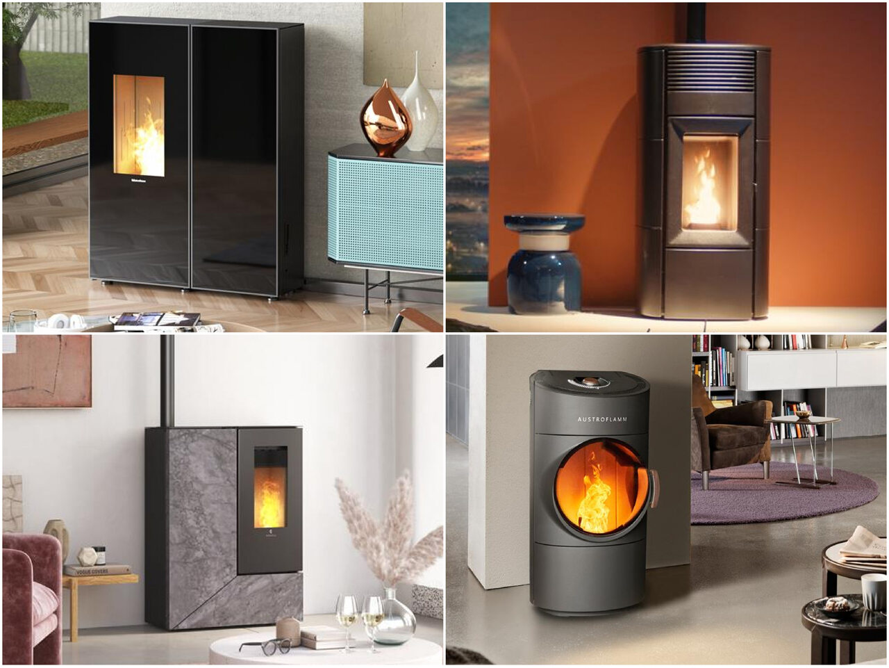 piecyk pelletowy korytarzowy z aranżacją