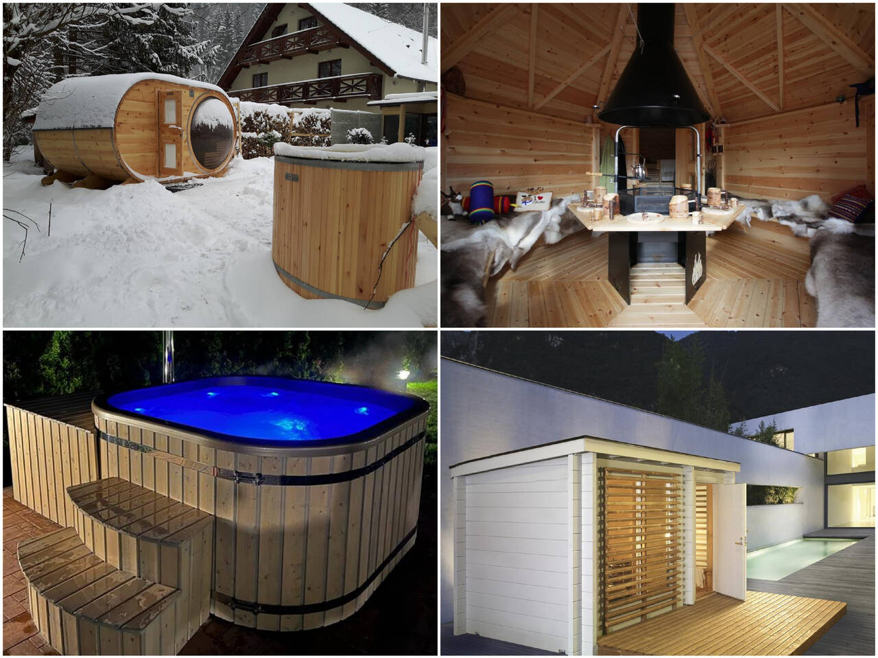 sauna, balia, jacuzzi w ogrodzie