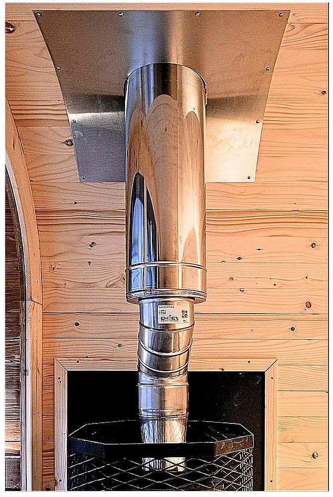 nowoczesny komin do sauny checz